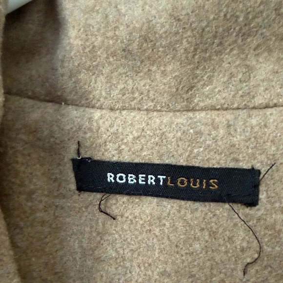 Robert Louis Women's Double-Breasted Camel Brown Peacoat - Picture 2 of 12
